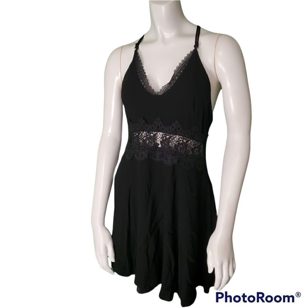 NWT Dance & Marvel Black Lace Cutout Dress